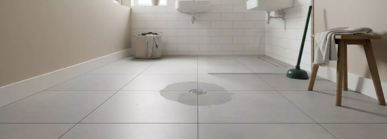 Hoe pak je doucheverstoppingen aan wanneer de vloer gevoelig is voor water?