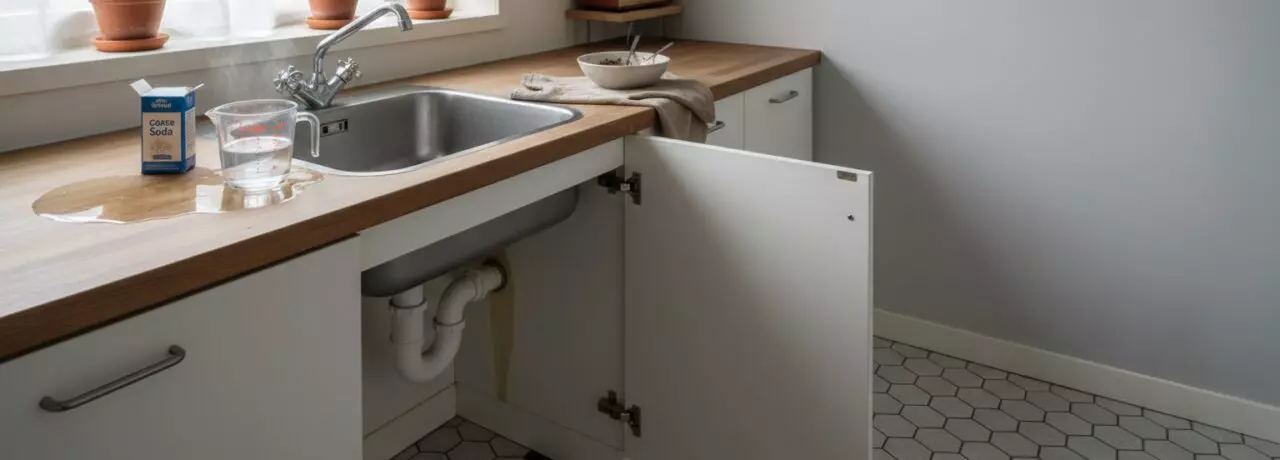 Hoe gebruik je soda en heet water op een slimme manier in de keukenafvoer?