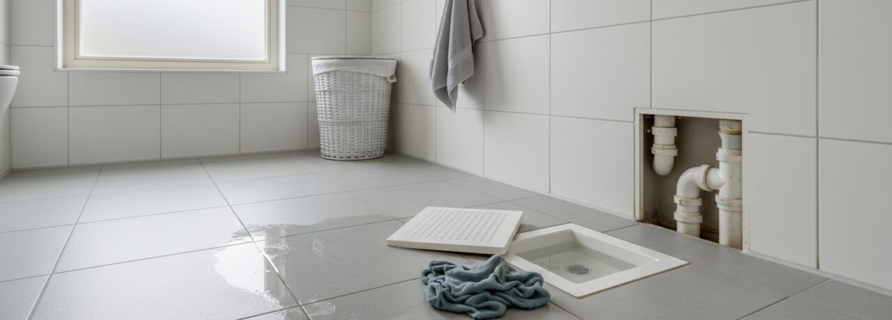 Hoe bepaal je bij verstoppingen in douches welke leiding als eerste wordt aangepakt?