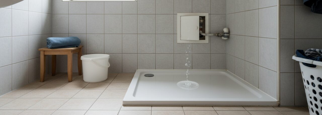 Hoe ga je om met borrelend geluid in het doucheputje na toiletbezoek?