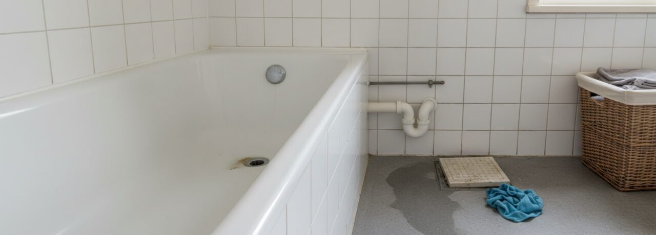 Hoe ga je om met een bad dat leegloopt en meteen weer stank afgeeft?