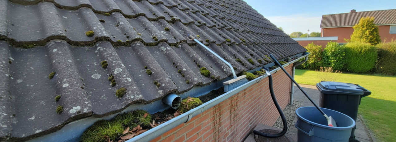 Hoe werkt het proces om mos uit goten en kolken te halen