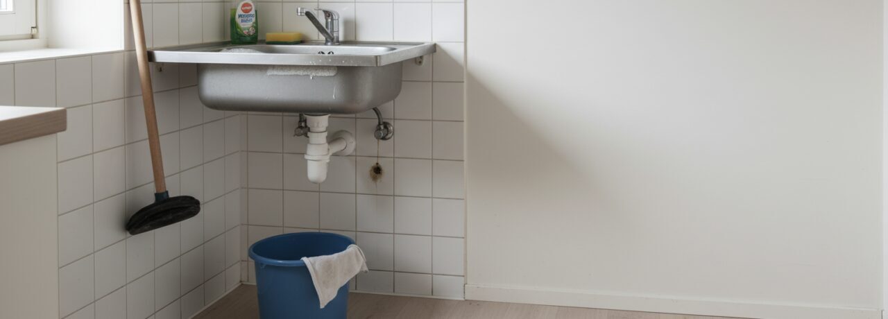 Hoe los je keukenafvoer verstopt bij spoelkeuken in klein kantoor stap voor stap op?