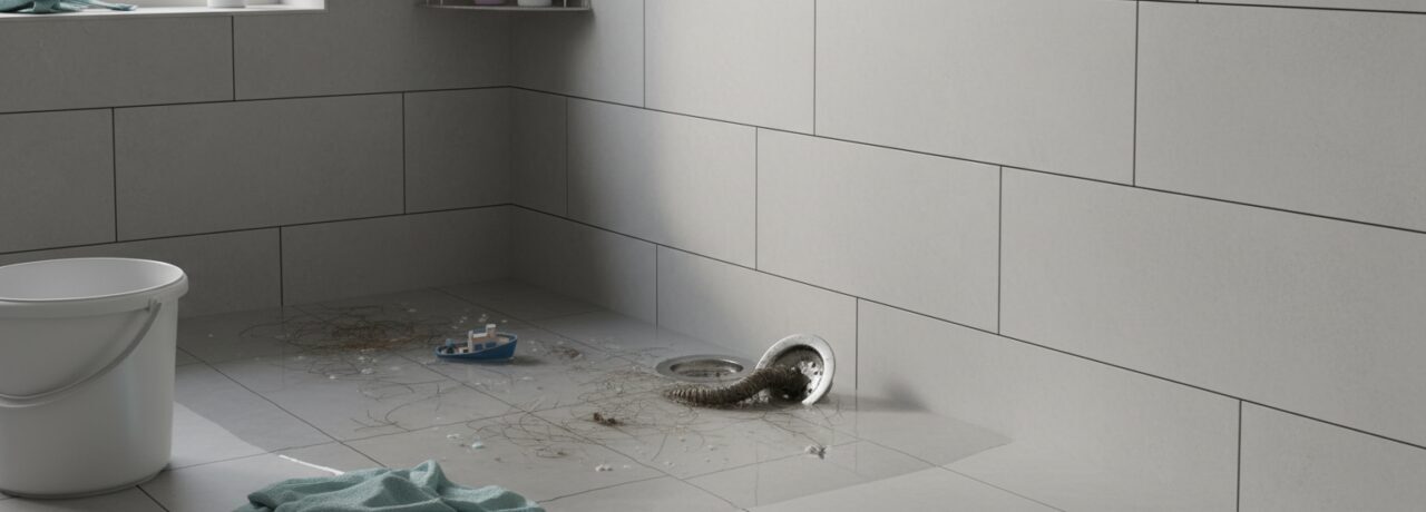 Hoe pak je doucheputje verstopt in familiebadkamer met meerdere kinderen aan?
