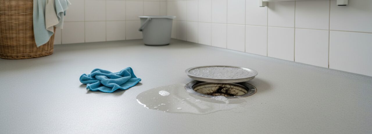 Hoe pak je doucheputje verstopt bij mantelzorgsituatie in aangepaste badkamer aan? Wat betekent een verstopt doucheputje bij mantelzorg in een aangepaste badkamer?