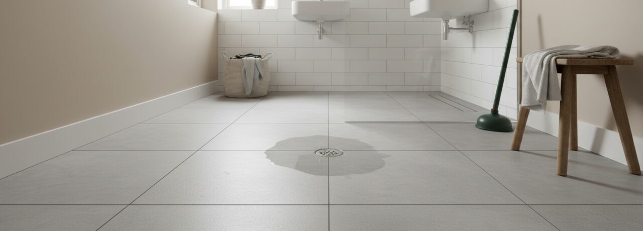 Hoe pak je doucheverstoppingen aan wanneer de vloer gevoelig is voor water?
