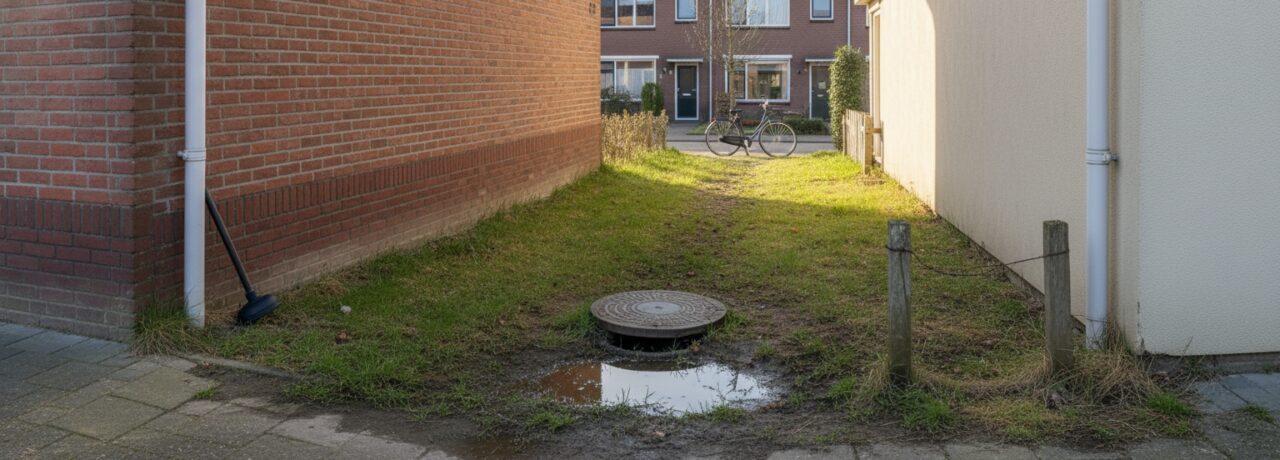 Hoe stel je vast wie moet betalen bij verstopping op de erfgrens?