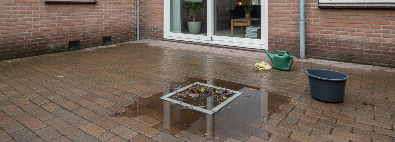 Terras afvoer verstopt laten ontstoppen: Wat houdt het in?