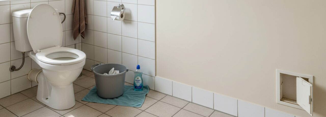 Hoe maak je wc verstopt zelf vrij met een emmer water en wat afwasmiddel?